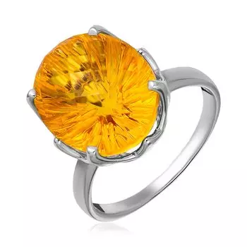 Серебряное кольцо с цитрином