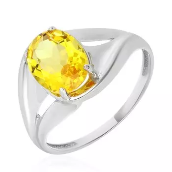 Серебряное кольцо с цитрином