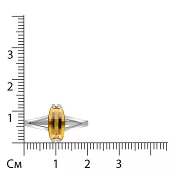 Серебряное кольцо с цитрином