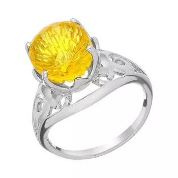 Серебряное кольцо с цитрином