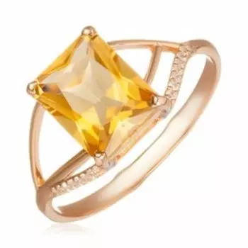 Серебряное кольцо с цитрином