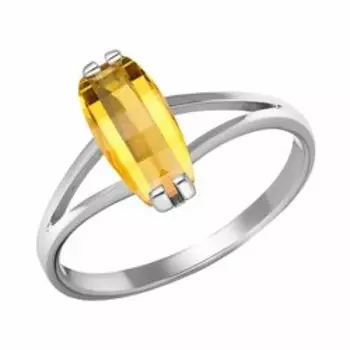 Серебряное кольцо с цитрином