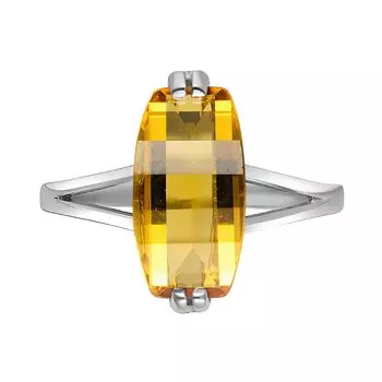 Серебряное кольцо с цитрином