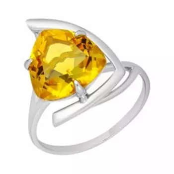 Серебряное кольцо с цитрином
