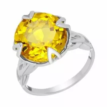 Серебряное кольцо с цитрином
