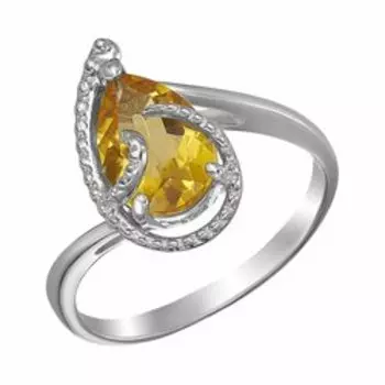 Серебряное кольцо с цитрином