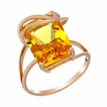 Серебряное кольцо с цитрином