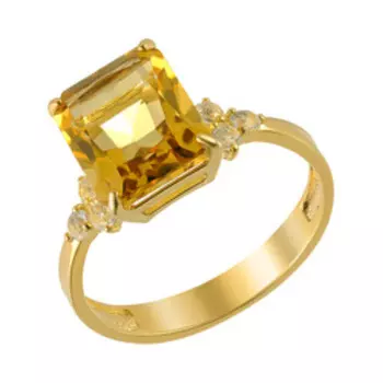 Серебряное кольцо с цитрином и топазами