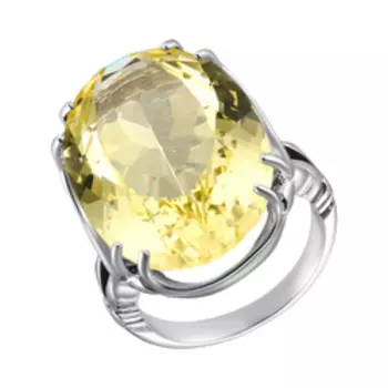 Серебряное кольцо с цитриновым кварцем