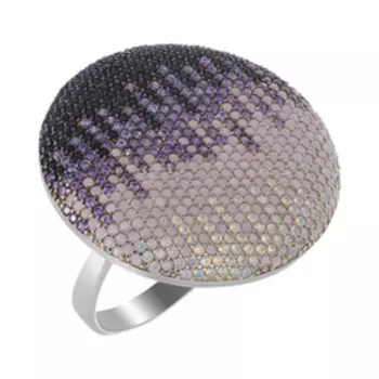 Серебряное кольцо с цветным кубическим цирконием