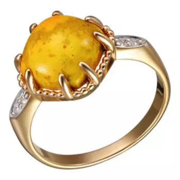 Серебряное кольцо с джаспером и кубическим цирконием