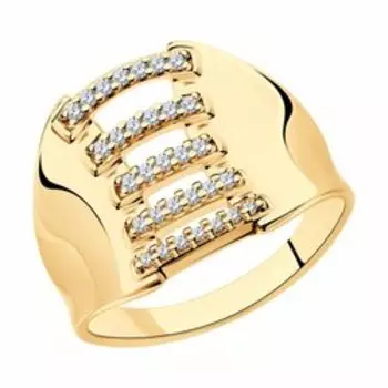 Серебряное кольцо с фианитами