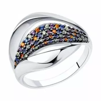 Серебряное кольцо с фианитами