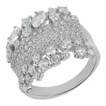 Серебряное кольцо с фианитами