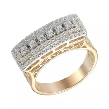 Серебряное кольцо с фианитами