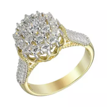 Серебряное кольцо с фианитами