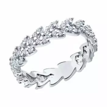 Серебряное кольцо с фианитами