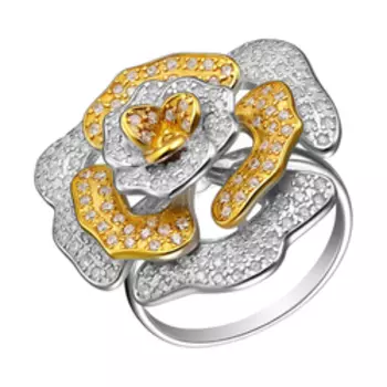 Серебряное кольцо с фианитами