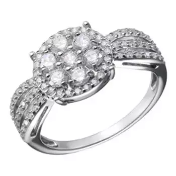 Серебряное кольцо с фианитами