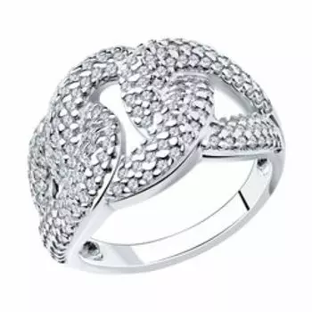 Серебряное кольцо с фианитами