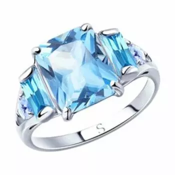 Серебряное кольцо с фианитами