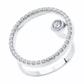 Серебряное кольцо с фианитами