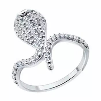 Серебряное кольцо с фианитами