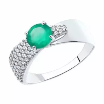 Серебряное кольцо с фианитами