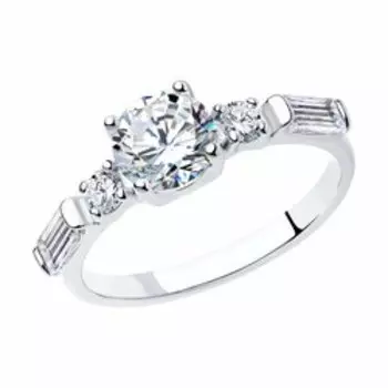 Серебряное кольцо с фианитами