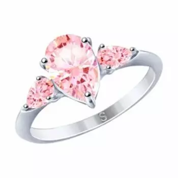 Серебряное кольцо с фианитами