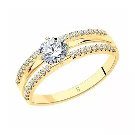 Серебряное кольцо с фианитами