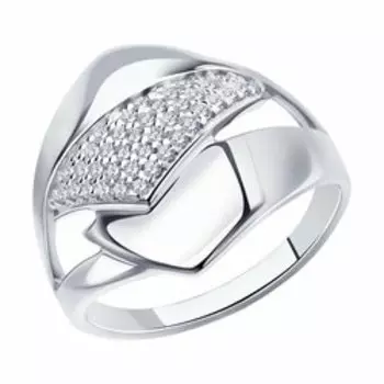 Серебряное кольцо с фианитами