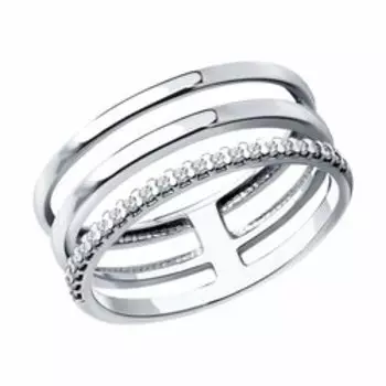 Серебряное кольцо с фианитами