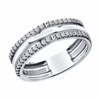 Серебряное кольцо с фианитами