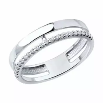 Серебряное кольцо с фианитами