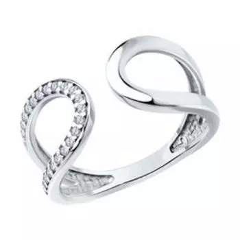 Серебряное кольцо с фианитами