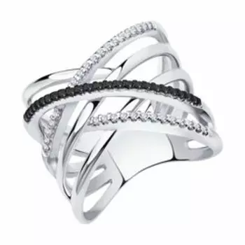 Серебряное кольцо с фианитами