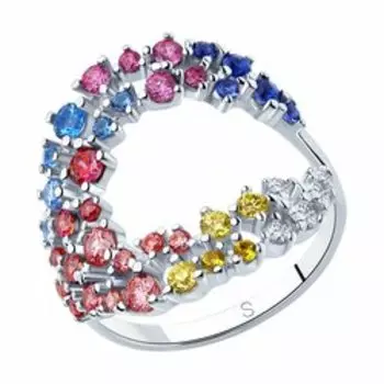 Серебряное кольцо с фианитами