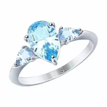 Серебряное кольцо с фианитами