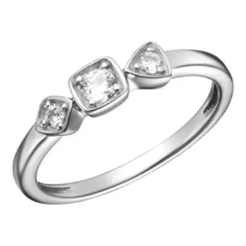 Серебряное кольцо с фианитами