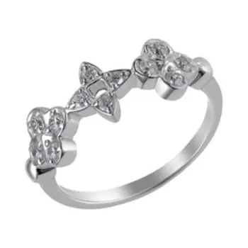 Серебряное кольцо с фианитами