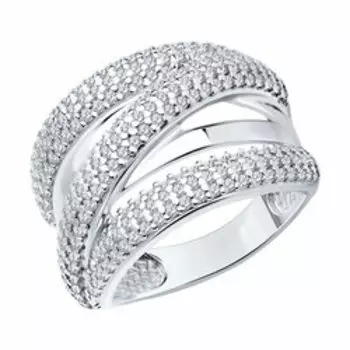 Серебряное кольцо с фианитами