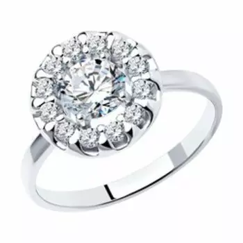 Серебряное кольцо с фианитами