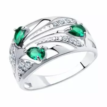 Серебряное кольцо с фианитами