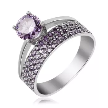 Серебряное кольцо с фианитами