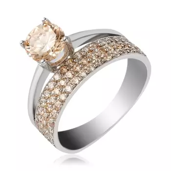 Серебряное кольцо с фианитами