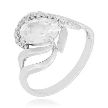 Серебряное кольцо с фианитами