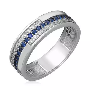 Серебряное кольцо с фианитами