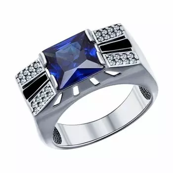 Серебряное кольцо с фианитами