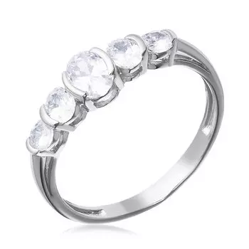 Серебряное кольцо с фианитами